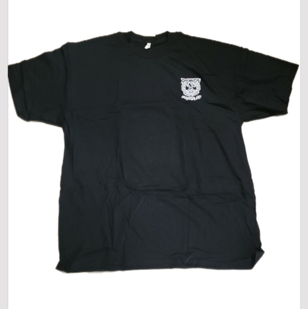 Dixxon Black Logo Tee White Crest Emblem Short Sleeve